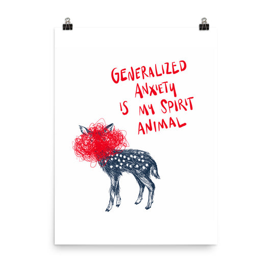 Anxiety is My Spirit Animal – Art Print