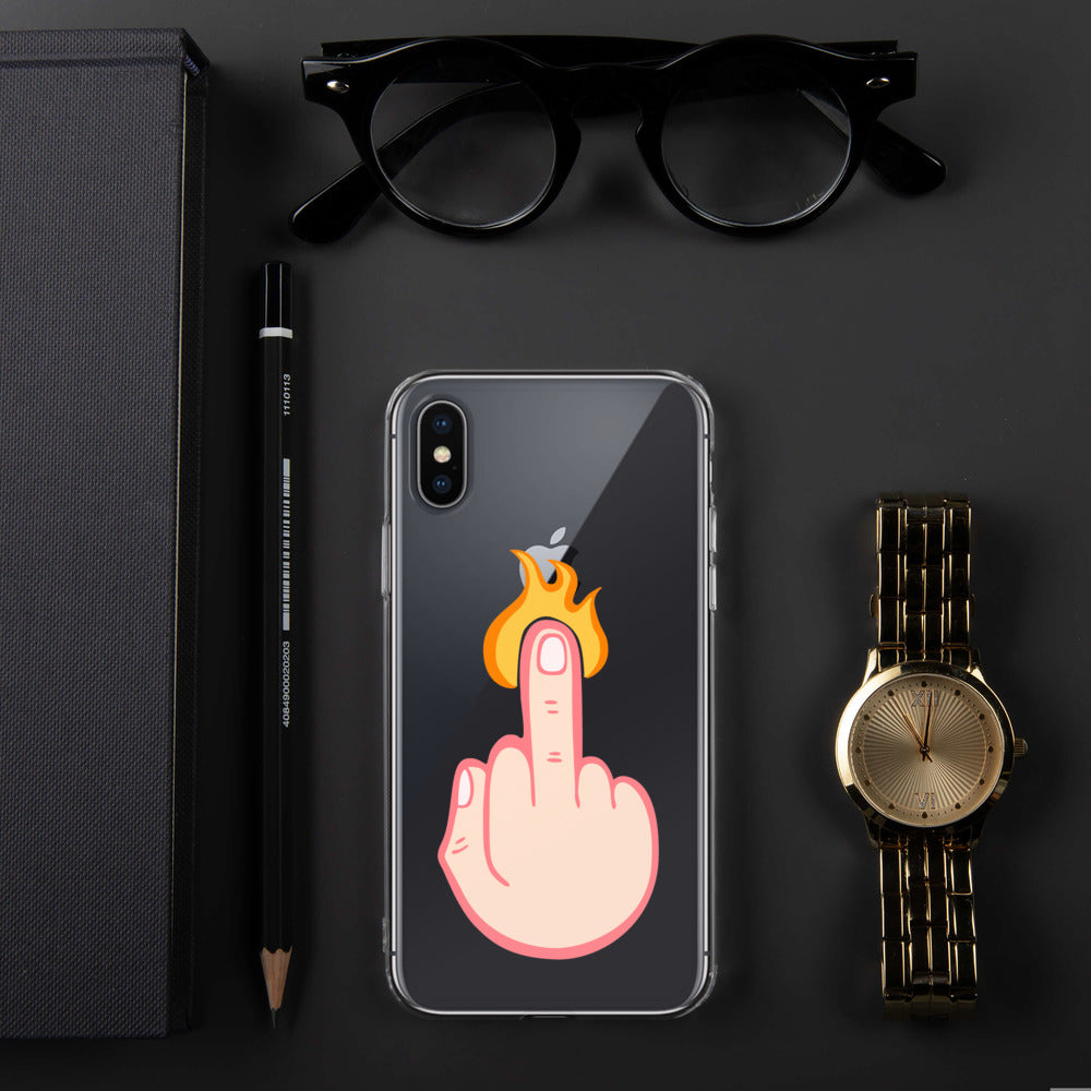 Firey Finger of Vengeance iPhone Case