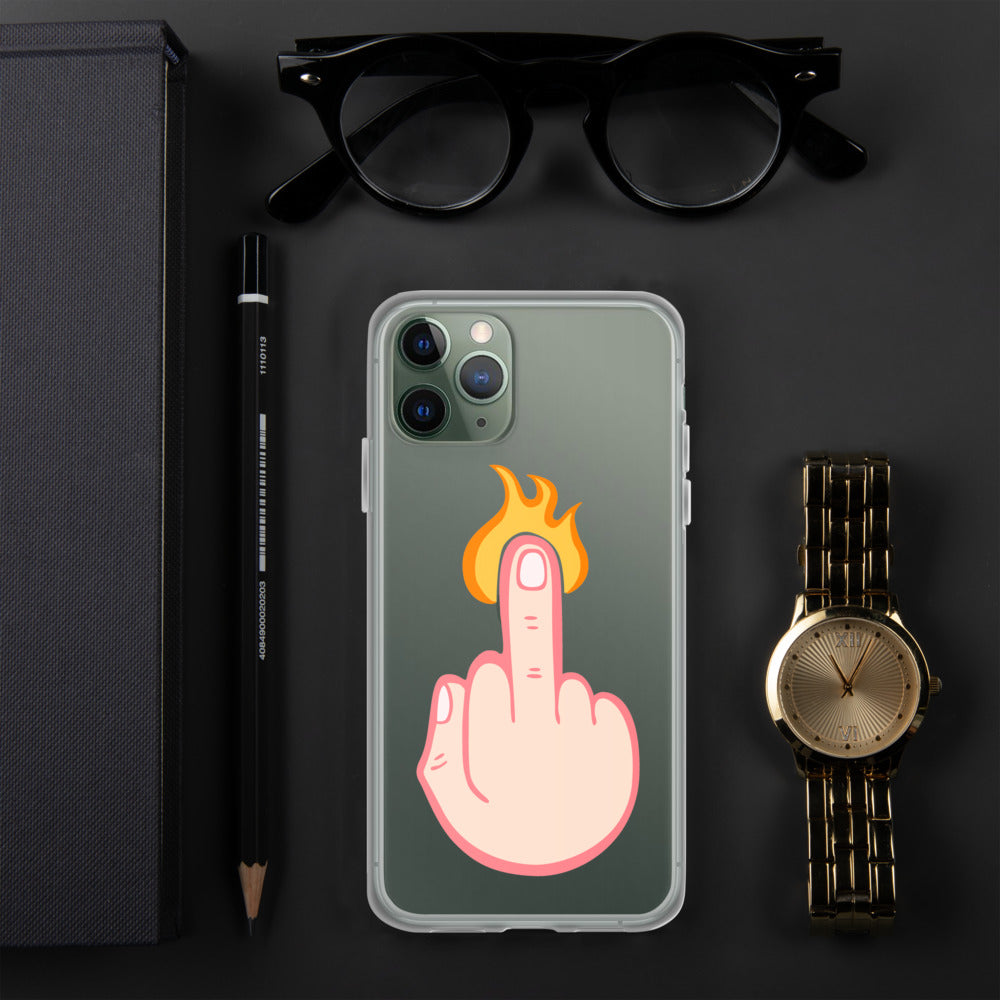 Firey Finger of Vengeance iPhone Case