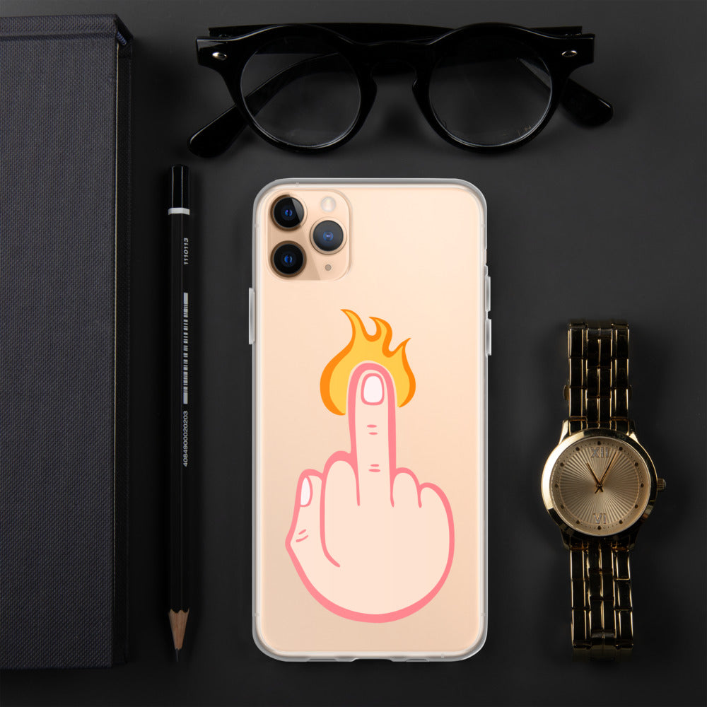 Firey Finger of Vengeance iPhone Case